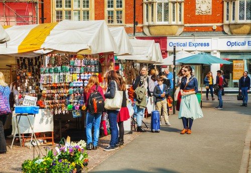 market stalls shopping in cambridge