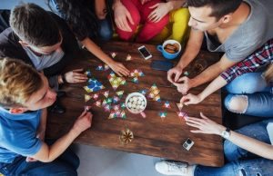 Playing board games 