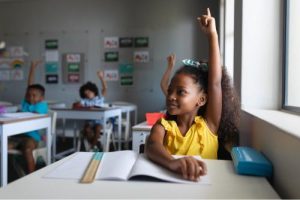 Students studying in a classroom 