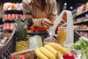 Girl grocery shopping 